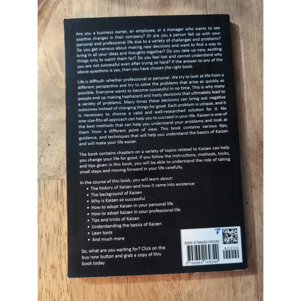 Kaizen: A Comprehensive Beginner's Guide to‎ Learn the Realms of Kaizen from A-Z